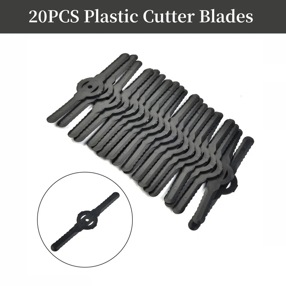 

20PCS Plastic Cutter Blades For Electric Cordless Grass Trimmer Strimmer Tool Knife Blade Cutter Lawn Trimmer Spare Blade Garden