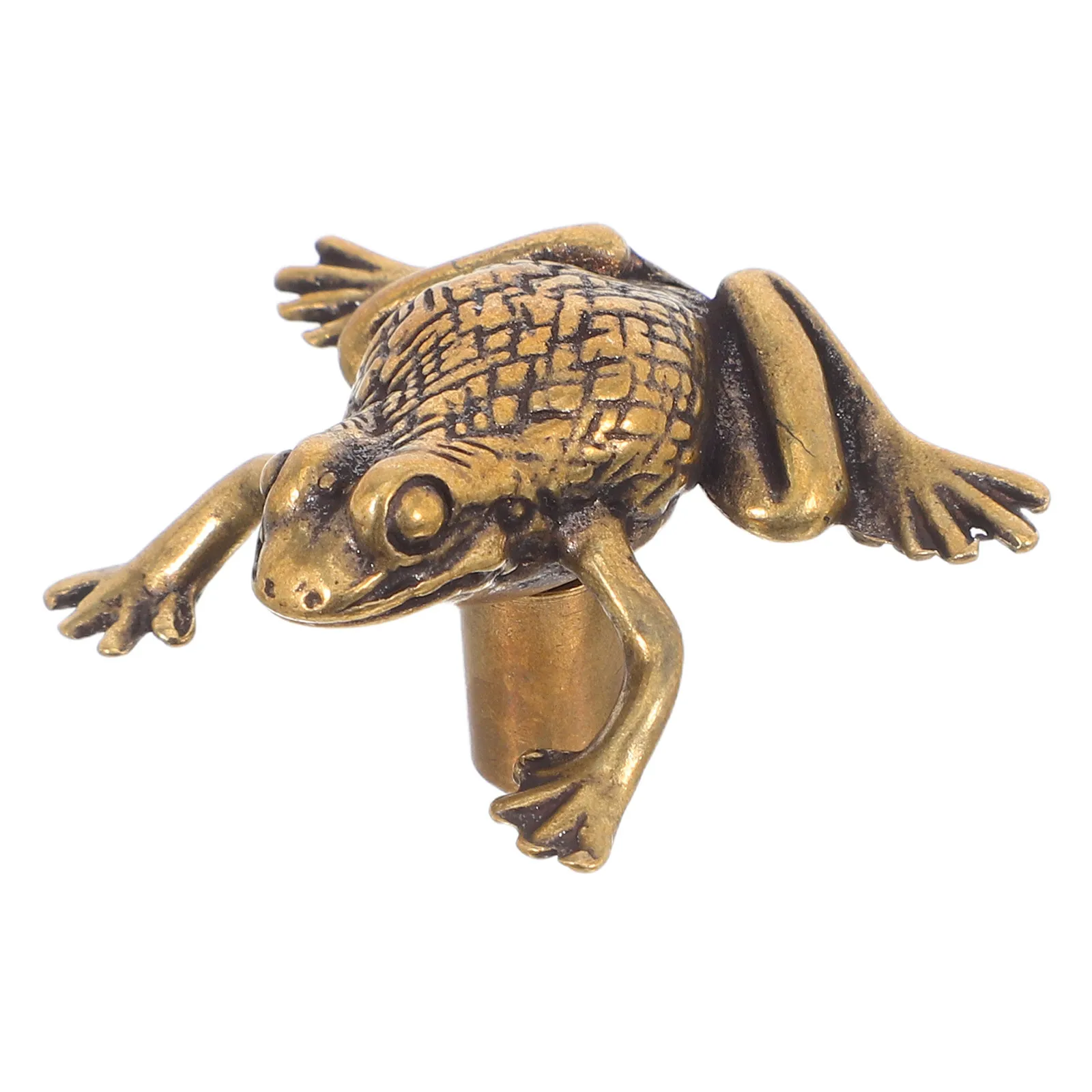 

Frog Shaped Brass Cabinet Handle - Retro Animal Door Knob with Hand Carved Detail for Drawer Wardrobe Furniture Hardware