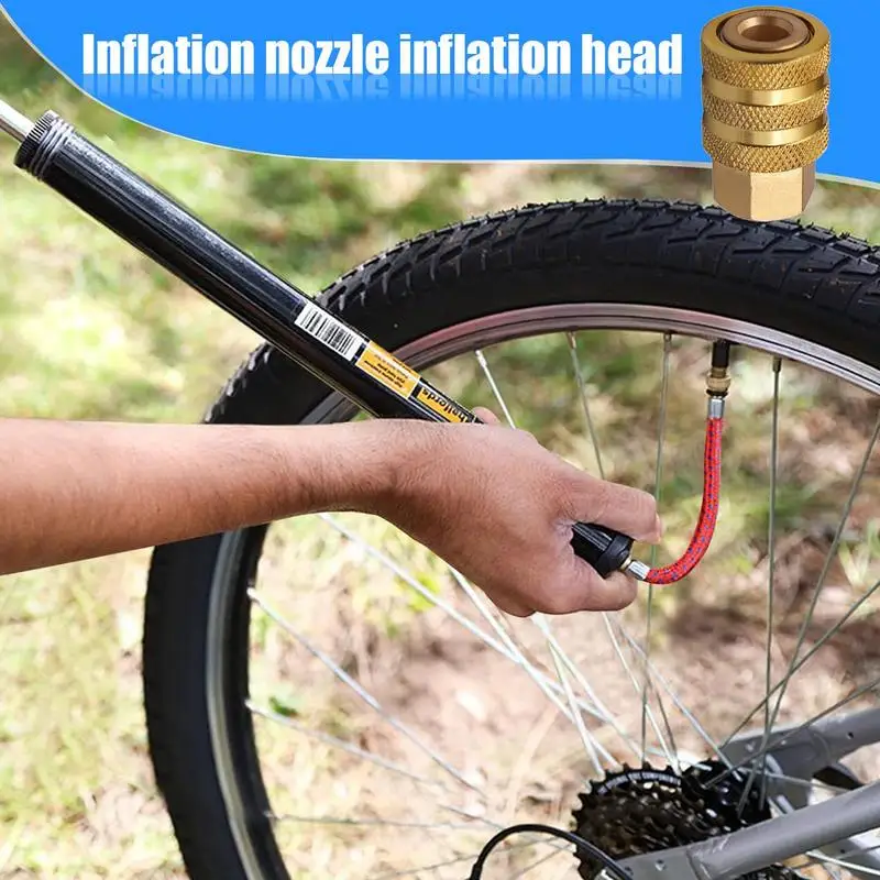 Car Tire Air Chuck Inflator Pump Valve Connector Clip-on Adapter Car Brass 13mm Tyre Wheel Valve Inflatable Pump Nozzle For Bike