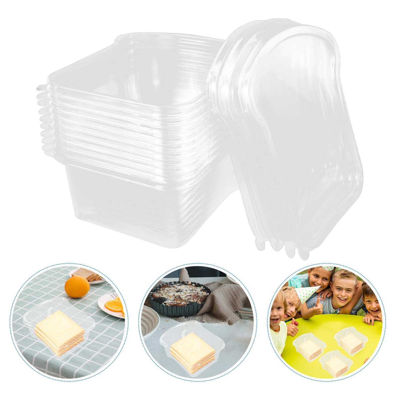 

10Pcs Transparent Bread Box Thick Toast Slice Container Airtight Kitchen Counter Bread Storage Keeper for Home