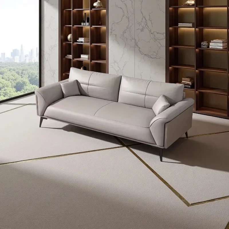 

Секционный диван для гостиной, раскладной диван-кровать из искусственной кожи, раскладной пуфик, небольшое пространство, роскошная льняная ткань для гостиной