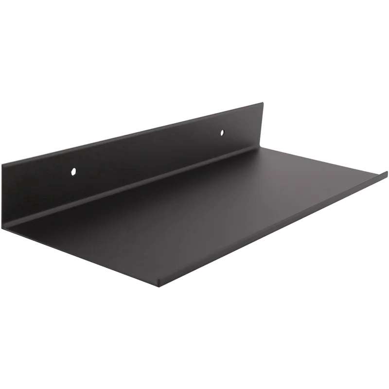 B23B 2X Metal Wall Shelves,Black Floating Shelves,Bathroom Racks, Wall Display Shelves,Wall Mounted Kitchen Spice Racks(30Cm)