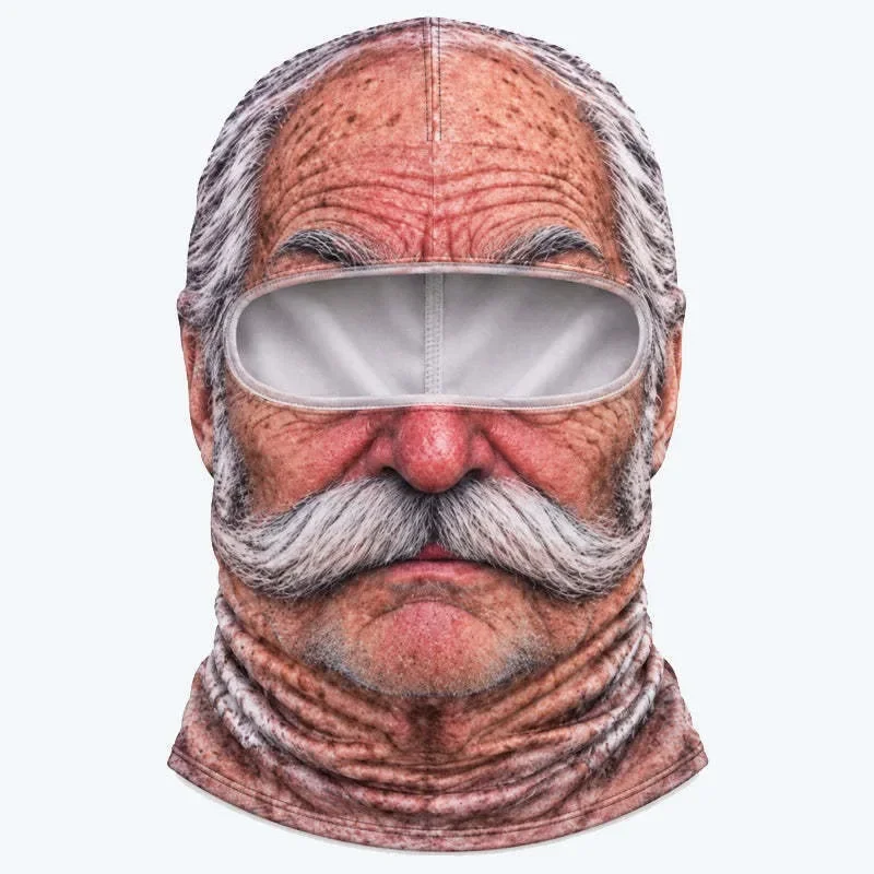 Funny Prank Balaclava Milk‑Silk Breathable Face Hood Cosplay Headgear for Motorcycle Skiing Halloween Party Costume Accessory