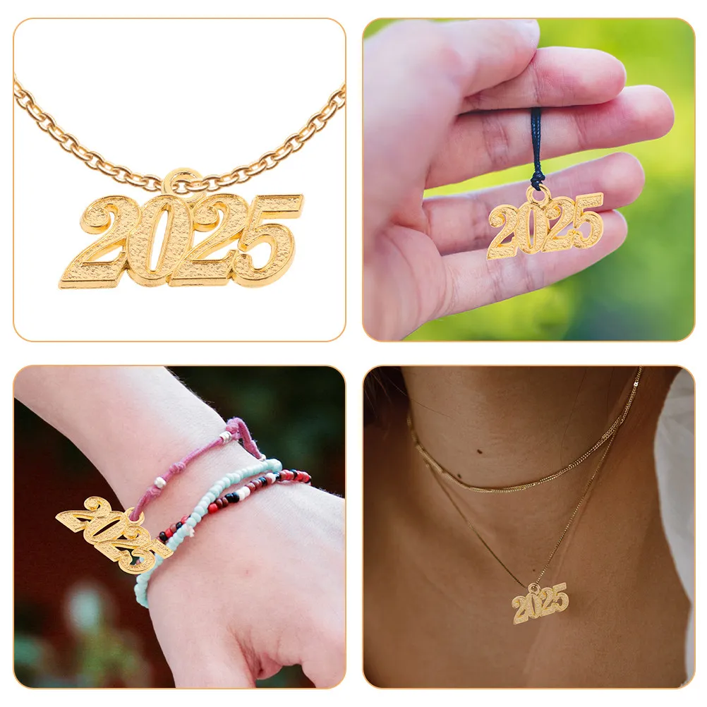 

20Pcs 2025 Number Charms Zinc Alloy DIY Pendant Jewelry Making Supplies Bracelet Earrings Crafts Number Pendant