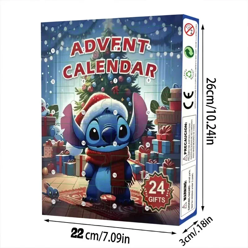 Stitch Christmas Advent Calendar Lilo Stitch Blind Box 24 Day Model Anime New Year Blind Box Children's Toys Gift Guess Bag