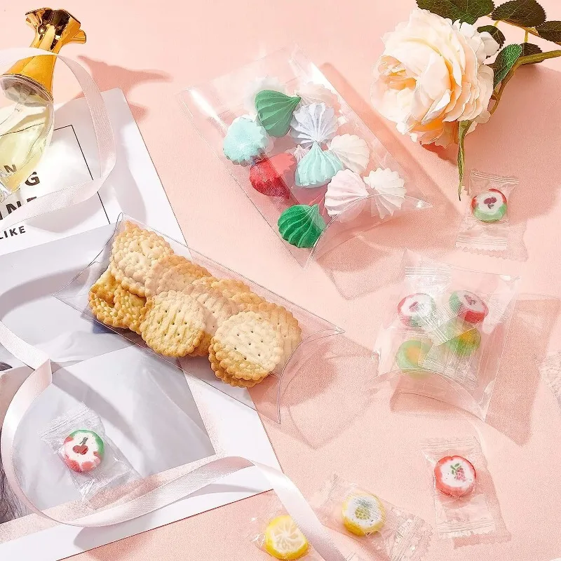 European style kraft paper pillow packaging candy box wedding gift box kraft paper pillow packaging box