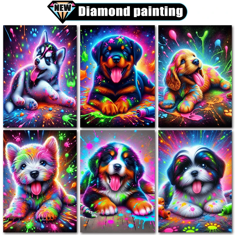 

New Arrivals 5D DIY Diamond Art Painting Cute dogs Clearance Home Decor Full Square&Round Diamond mosaic embroidery Cross stitch