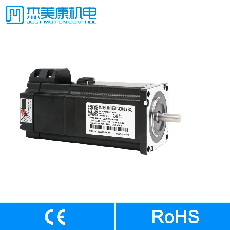 

60J1887EC-1000-LS-SCG Aliexpress, горячая распродажа, 2 фазы, 5 А, 3 Нм, nema24, дешевый шаговый двигатель с замкнутым контуром