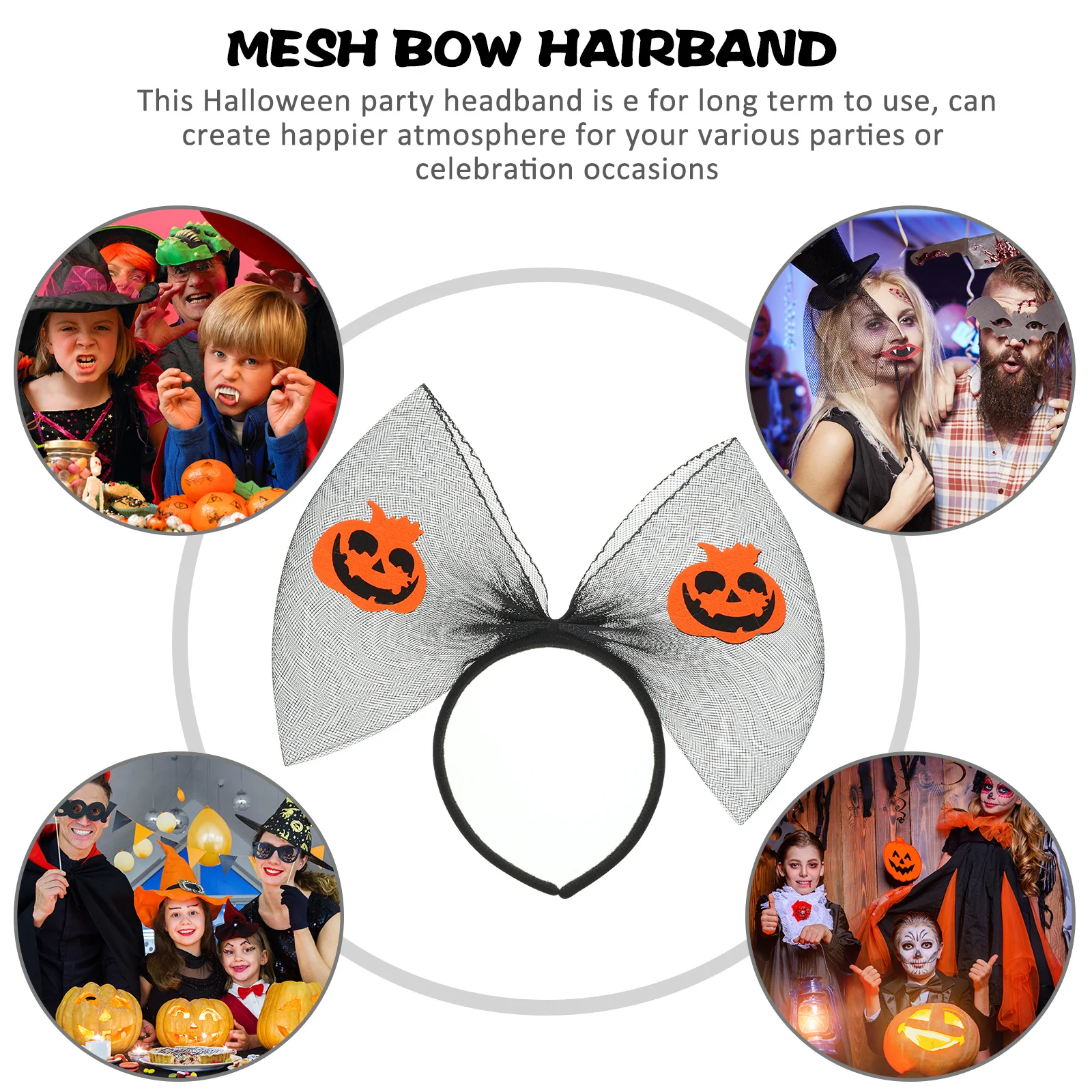 

Pumpkin Hair Accessories Headband Adults Halloween Headbands Issue Card Holiday Fabric Decorations Cosplay Party