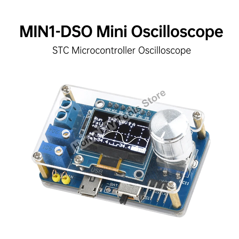 DC 5V DIY Mini Digital Oscilloscope Electronic Kit STC Microcontroller Electronic Soldering Practice with 0.96 Inch OLED