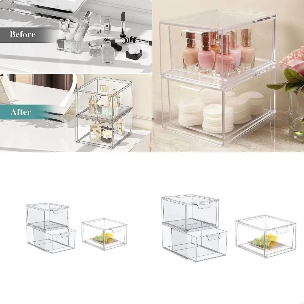

for Cosmetics Jewelry Stationery Plastic Bins Acrylic Makeup Organiser N2UD