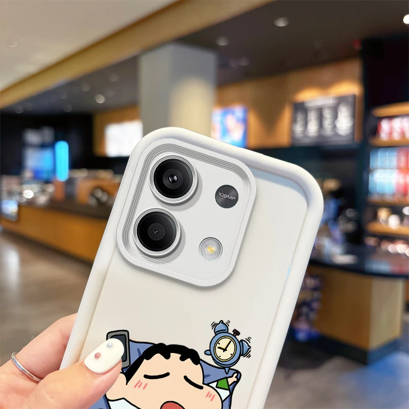 Cute C-Crayon S-ShinChan Case For Redmi Note 13 12 Pro Plus 5G Note 13 12 11 10 9 Pro 12C 10C 9C A2 A1 Silicone Protective Cover