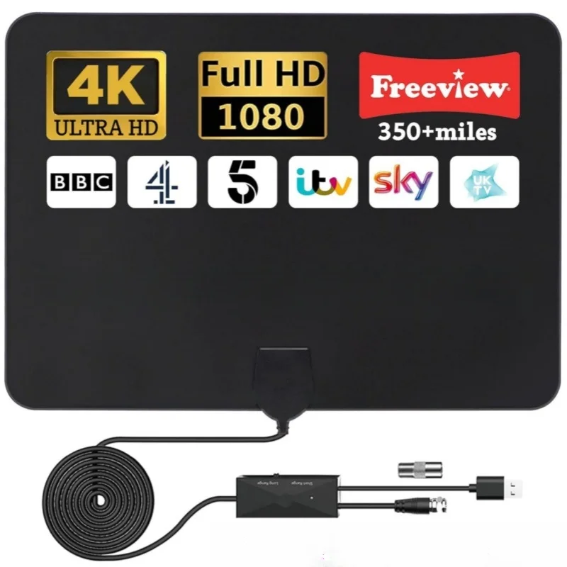 

Duke 2024 Digital TV Antenna Indoor And Outdoor TV Antenna 4K Signal Amplifier HDTV 4K TV