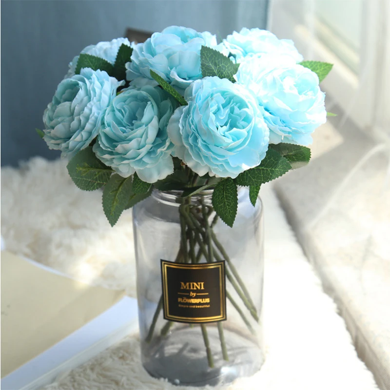 

Single Peony Rose Bouquet Artificial Flowers Home Accessories Wedding Handhold Flowers Fake Plants DIY Wreath Accessories