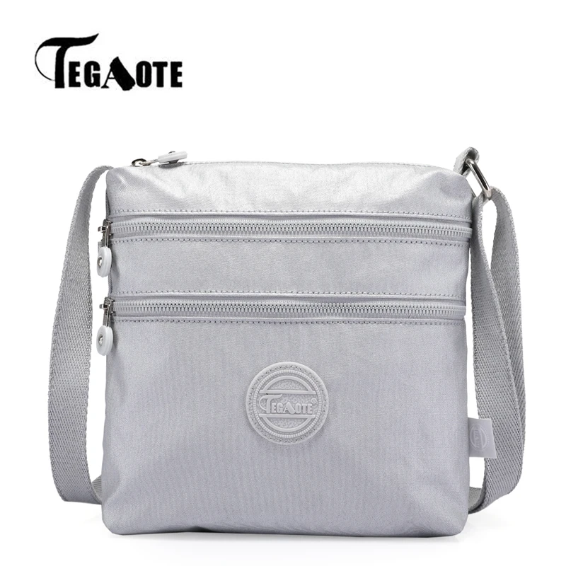 TEGAOTE Shoulder Bag Women 2024 Designer Nylon Waterproof  Luxury Crossbody Side Bags Female Messenger Purse Flap Bolsa Black