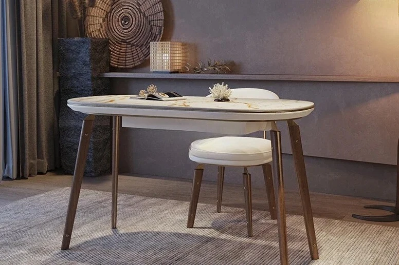 AAItalian Slate Desk Household Light Luxury Modern Simple Walnut Study Table