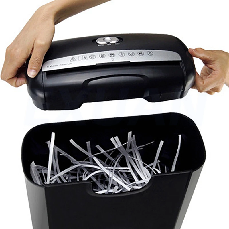 EXUAN Paper Shredder 220V Electric Document Shredder 10LPaper Cutter Strip Mini Super Shredding paper crusher Office Home 180w