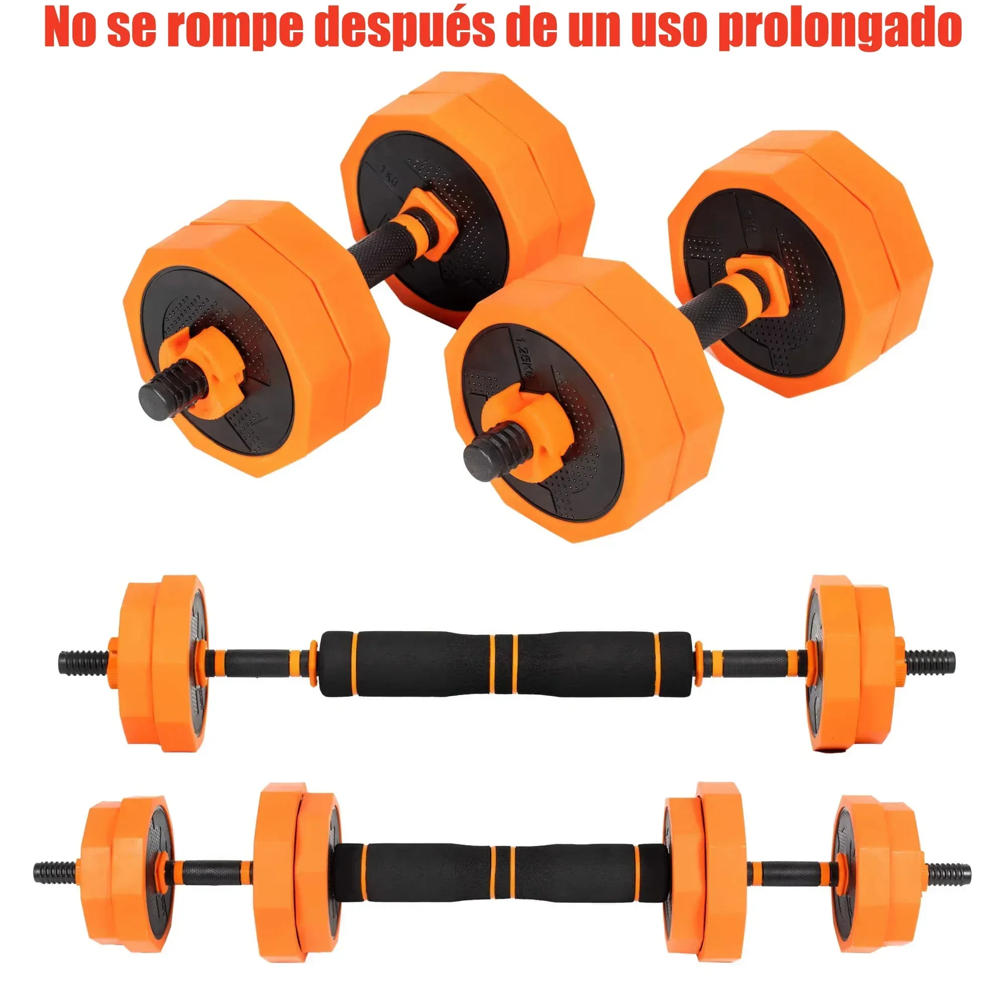 Home 2 in 1 Dumbbell,Adjustable Weights 10kg,20kg,40kg With Silent Rubber Cover, Non-Slip Nuts ,Men And Women‘s Barbell,Gym Home