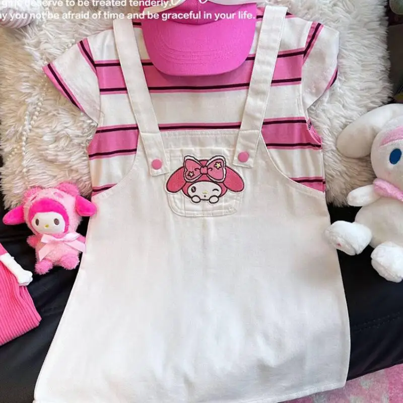 Sanrio My Melody Anime Figuret Female Child Clothes Skirt for Girls 2024 Girl Children's Clothing Skirts Kids Korean Shorts Tutu