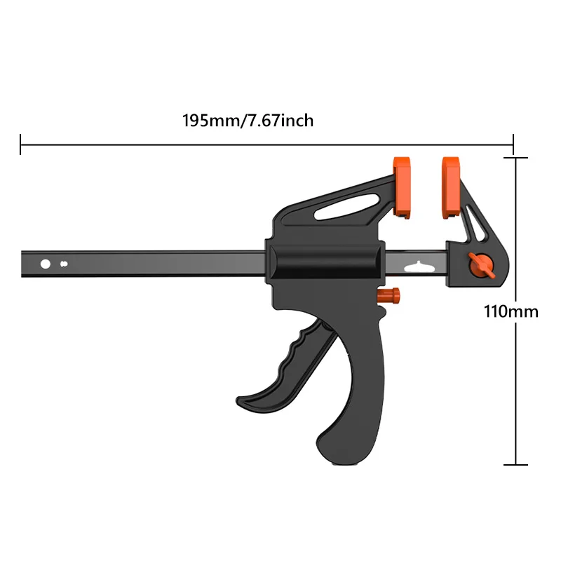 5 قطعة صغيرة 4 بوصة F-نوع المشبك النجارة العمل بار المشبك أداة تحديد كليب دليل سريع ضغط قبضة كليب