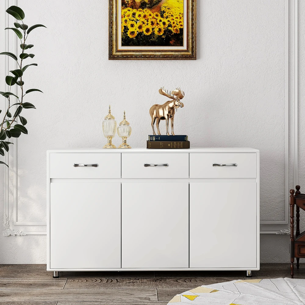 

Three Doors Side Table-White