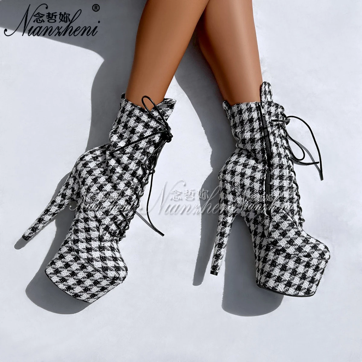 

Новинка, женские ботильоны на высоком каблуке 12 больших размеров, 7 дюймов, ботильоны на платформе 17 см, экзотическая обувь для танцев на пилоне, стриптизерша, сексуальное фетиш-шоу женское