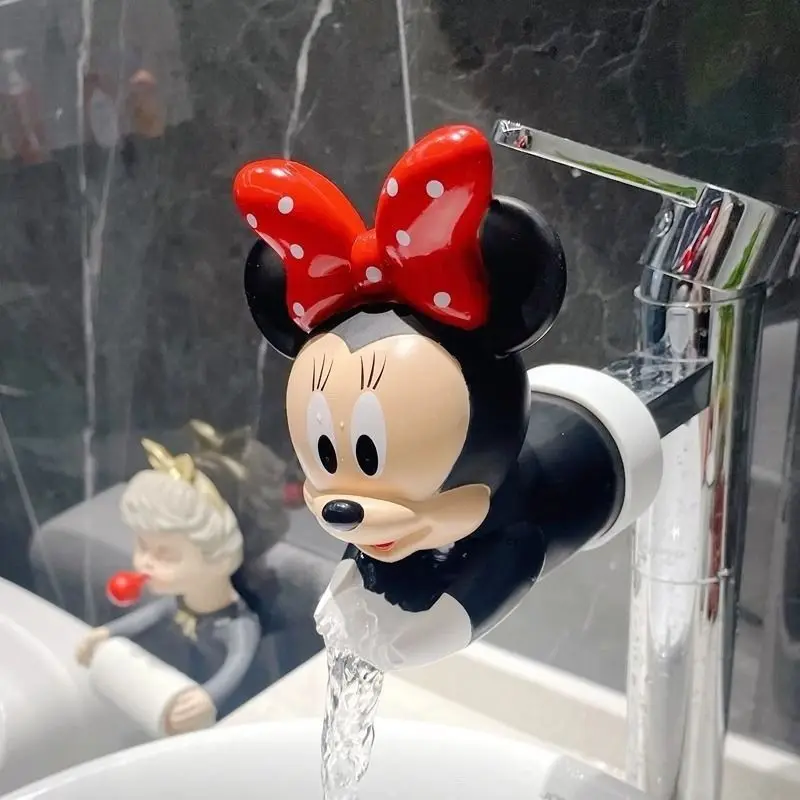 

New anime cartoon animation cute kawaii Mickey Mouse Minnie black beauty faucet stretcher splash proof bathroom decoration gift