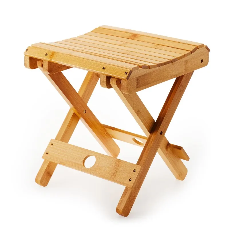 Wooden folding shower stool Portable steam sauna seat Bamboo sauna chair for shower, leg shaving