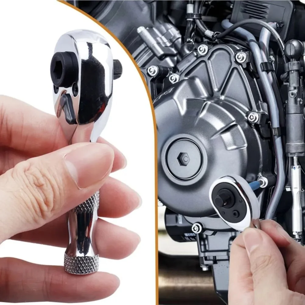 

72 Tooth Ratchet Wrench Double Head Small Torque Spanner Chrome Vanadium Steel Offset Design with Easy Thumb Reverse Switch