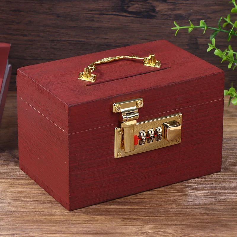 Card Index Box - Caixa de madeira com senha, economia