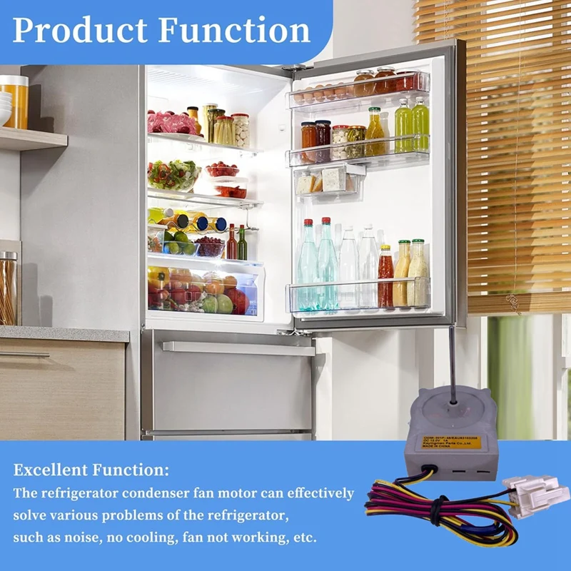 EAU 63103208   Двигатель вентилятора испарителя холодильника для Kenmore, двигатель конденсаторного вентилятора с морозильной камерой, 12 В постоянного тока