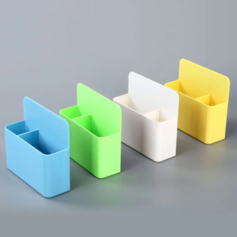 Candy Color Magnetic Storage Box Plastic Whiteboard Marker Pen Holder Refrigerator Container Home Office Organizer School items