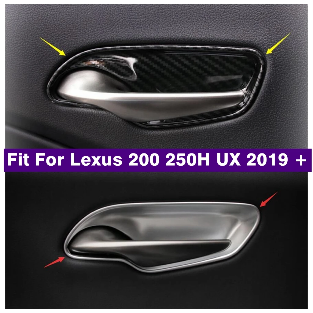 

Inner Door Pull Handle Clasing Bowl Decoration Frame Cover Trim For Lexus UX 200 250H 2019 - 2024 Carbon Fiber Car Accessories
