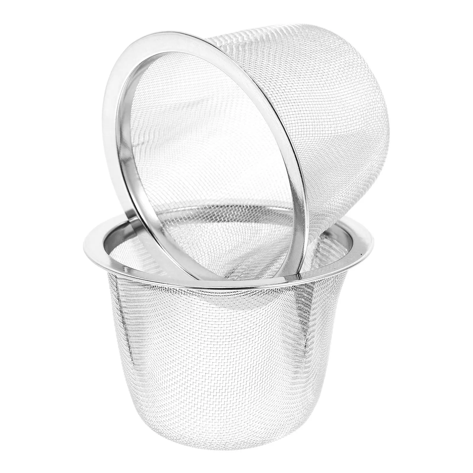 2Pcs Teapot Strainer Insert Stainless Steel Fine Mesh Tea Filter Basket for Loose Leaf Tea Effortless Use Refined Taste Premium