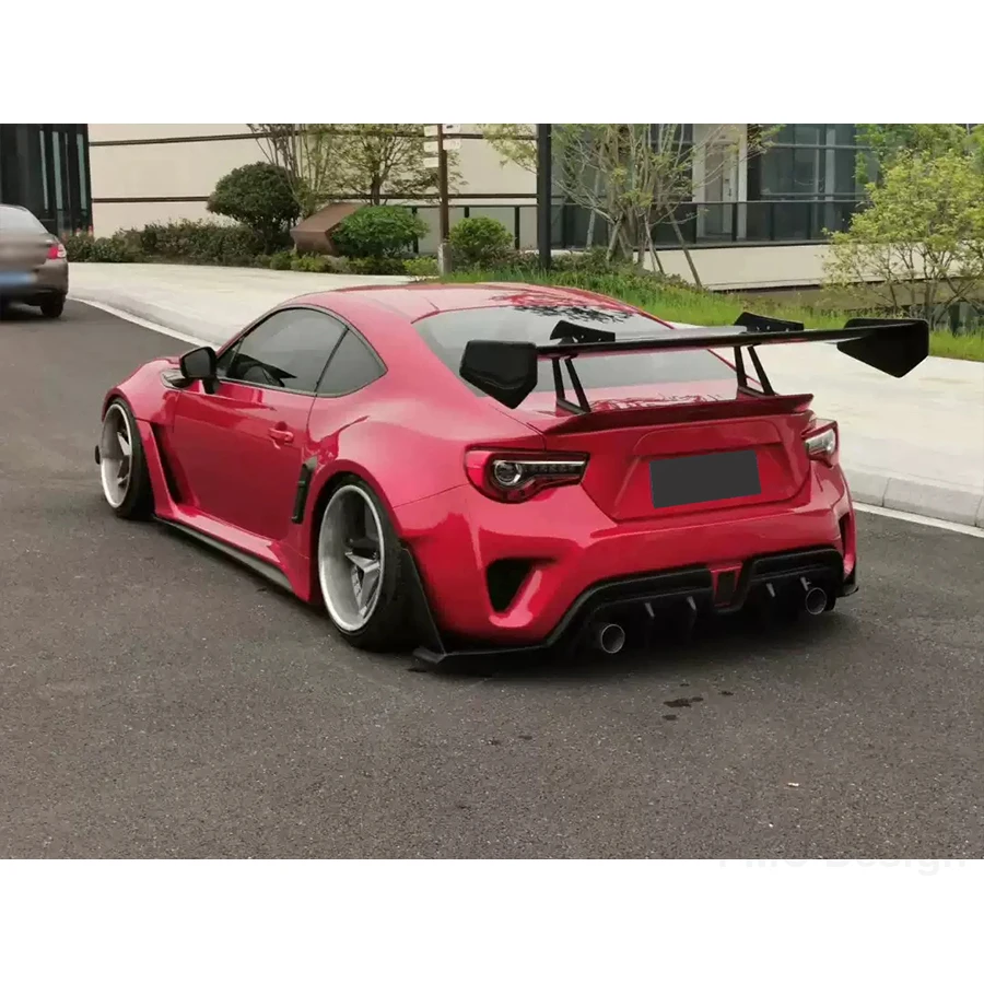 For Toyota GT86 ZN6 ZC6 2012-2019 FRP Subaru Brz Robot Wide Front Bumper Splitter Lip Fender Vents Side Skirts Spoiler Body kit