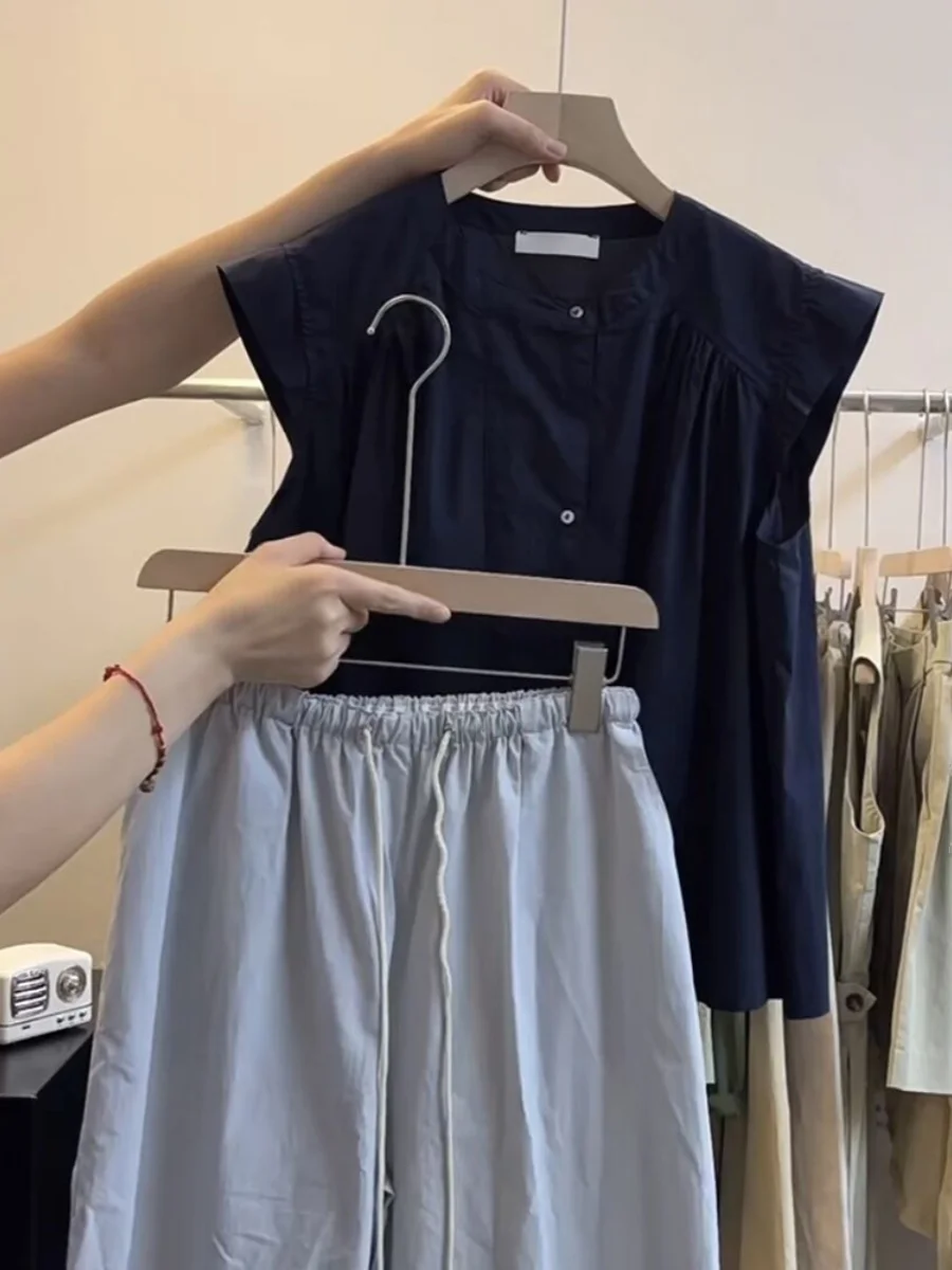 Casual suelto mujer redondo Ne Svel Top Faionable verano irt Sle transpirable cómodo chaleco ligero