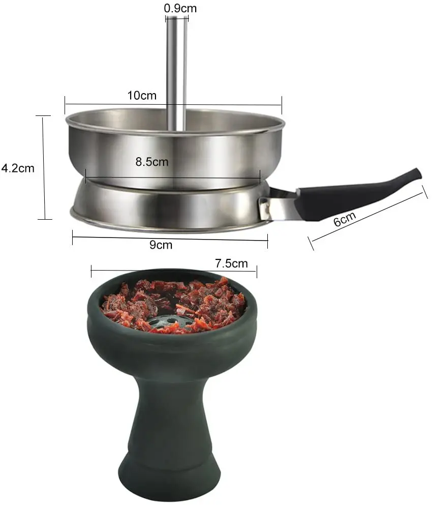 Hookah Bowl Set Silicone Tobacco Bowl with Heat Management Screen for Smoking Shisha Hookah Easy Replace Charcoal Fast Cleaning