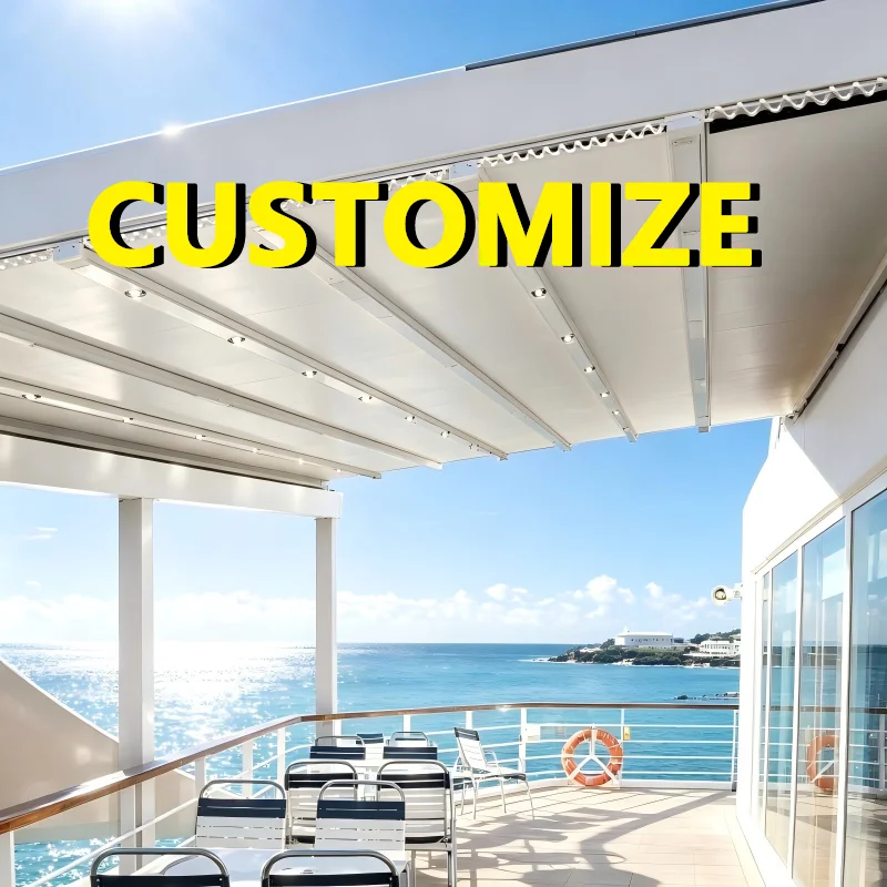 Any Size Custom Aluminum Bioclimatic Louvered Pergola Kits Remote Control Waterproof Uv Resistant Outdoor Garden Privacy Durable