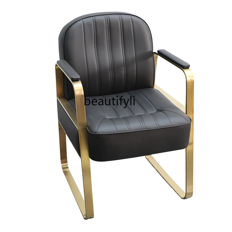 

Barber Shop Chair Hairdressing Chair for Hair Salon Hair Cutting Lifting Can Be Put down High-Grade Hot Dyeing Seat Chair