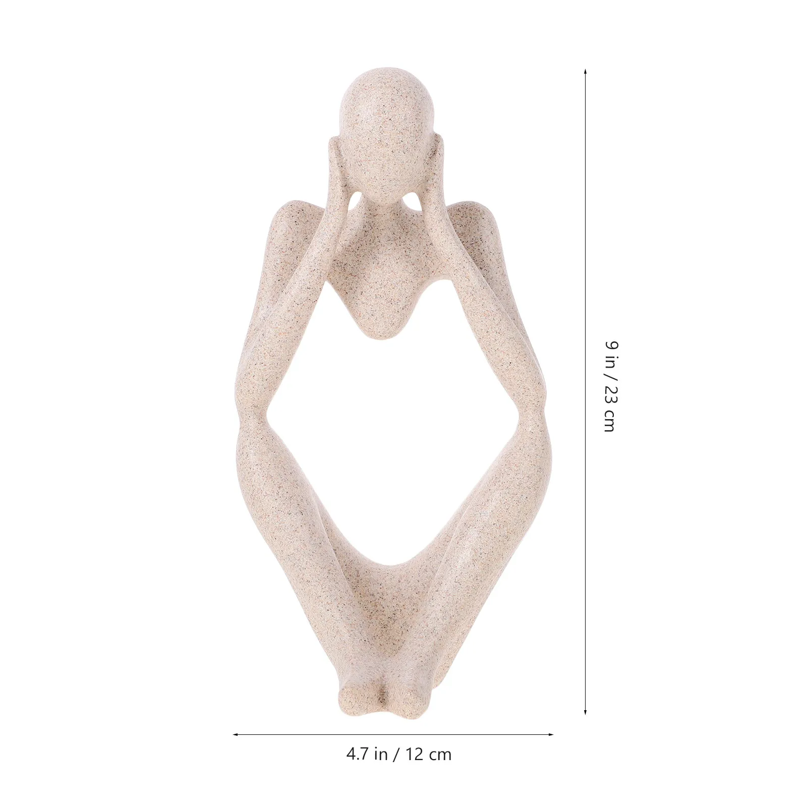 Thinker Sculpture Modern Abstract Hollow Design Minimalist Resin Decoration for Office Desktop Bookshelf Living Room Garden