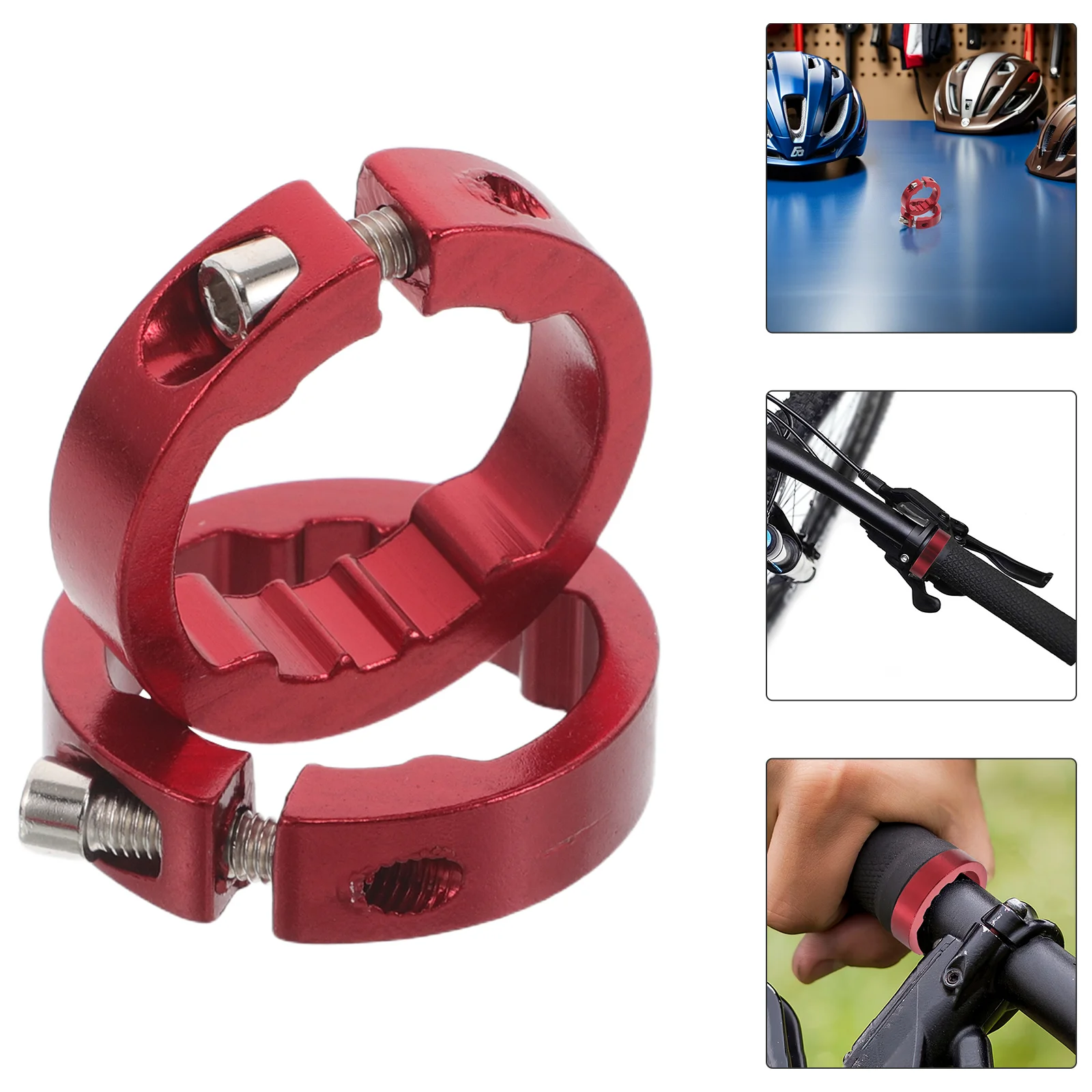 

20pcs Bicycle Handlebar Clamping Rings Alloy Non-Slip Locking Grip For Mountain Road Bikes Shock Absorption Connector Retaining