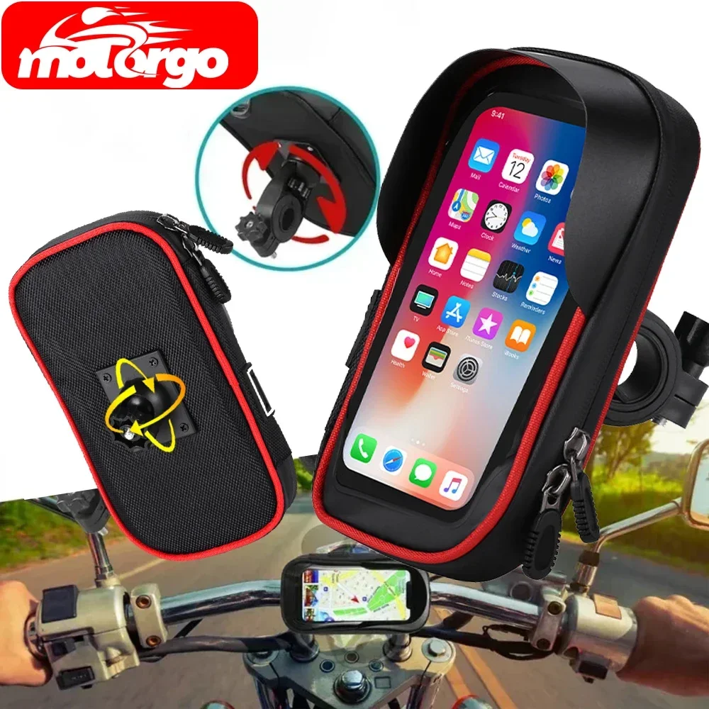 

Waterproof 360° Rotation Bicycle Motorcycle Front Frame Phone Holder Easy Universal Navigation Smartphone Bracket for All Phones