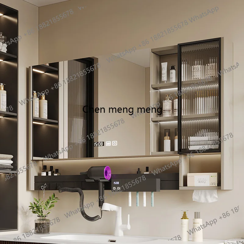 Smart bathroom mirror cabinet multi-function, separate bathroom mirror, storage integrated cabinet