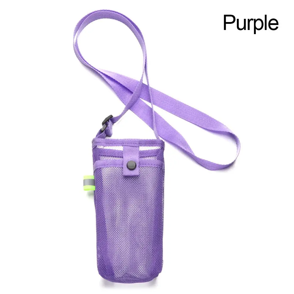 

Camping Accessories With Strap Portable Mesh Cup Pouch Cup Sleeve Sport Water Bottle Cover Mobile Phone Bag