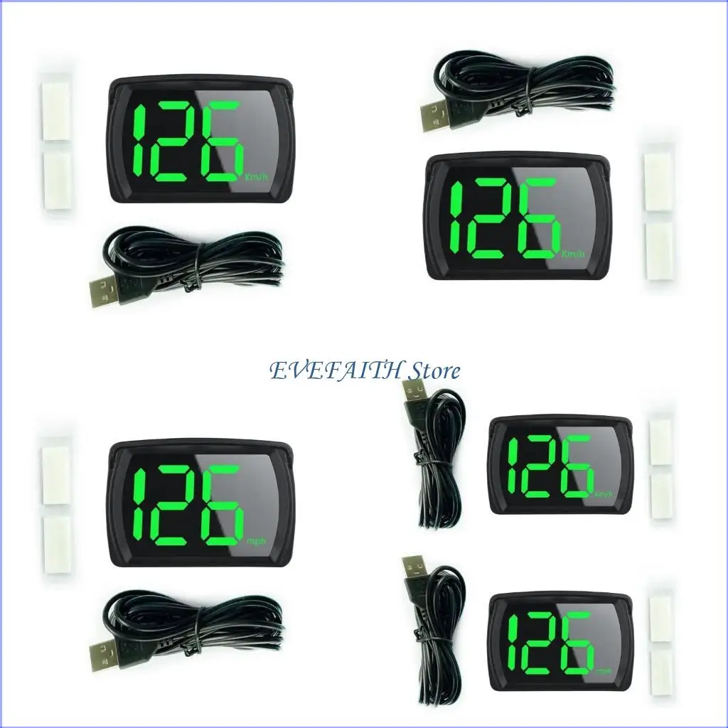 124B Digital Speed Meter Gauges Car Speedometer Universal for Truck HUD Head Up Display KMH LED Display Speedometer