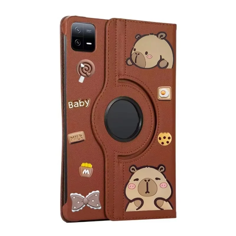 Funda For Xiaomi Pad 7 Case 2024 360 Rotating PU Leather Stand Tablet Cases For Xiaomi Pad 6 Coque For Redmi Pad Pro 12.1 Cover