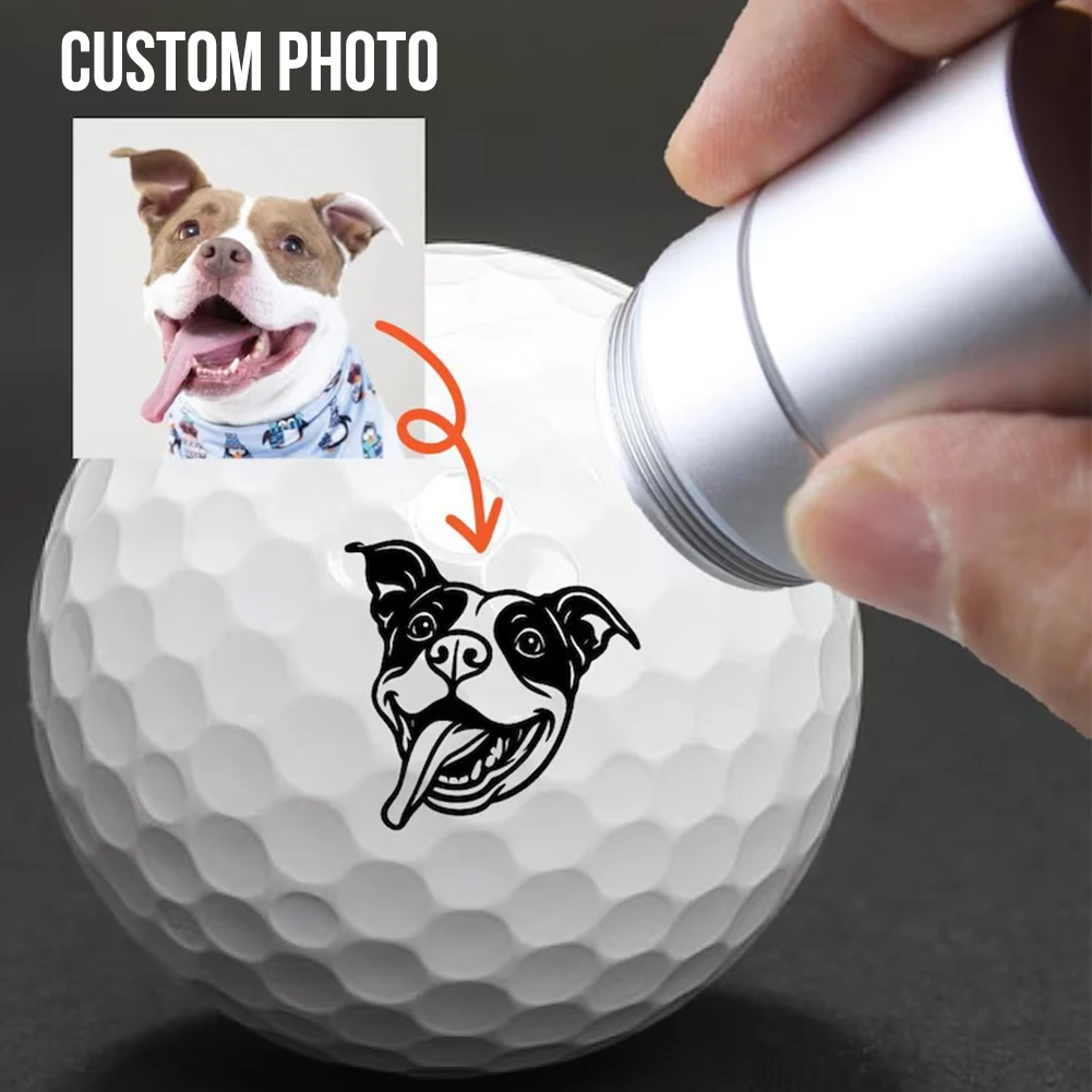 Custom Golf Ball Stamp Personalized Pet Face Logo Funny Avatar Golf Stamp Gift Waterproof Self-lnking Support Dropshipping
