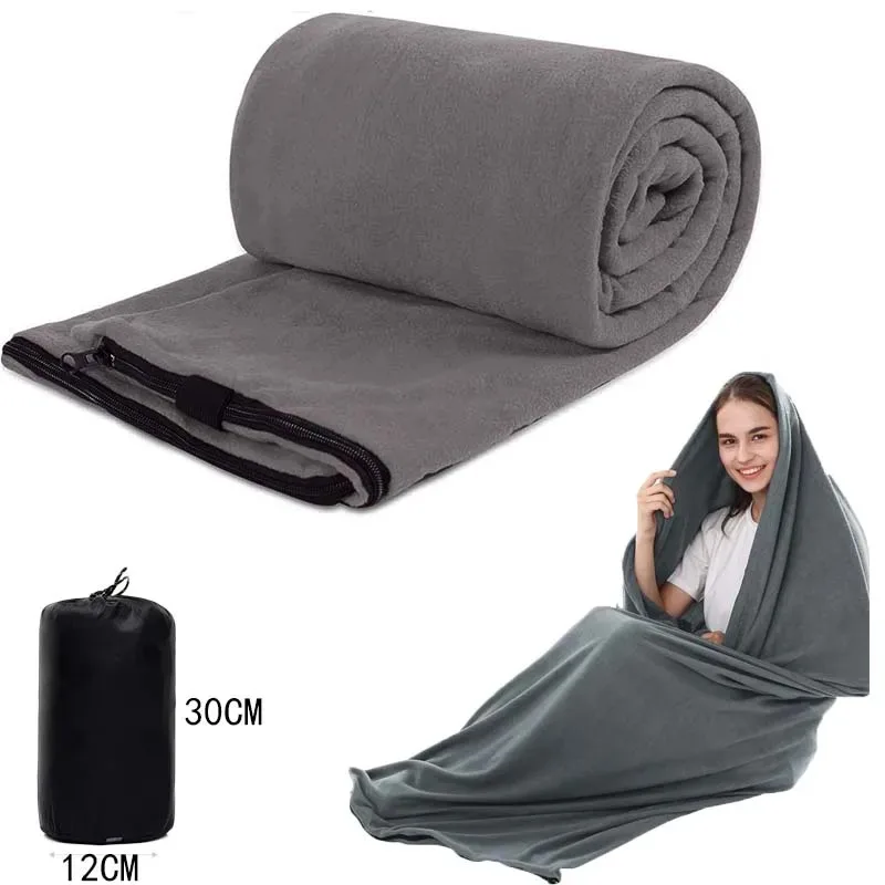 Wool Sleeping Bag Lined 180cm Long Full Size Zip Outdoor Indoor Camping Blanket, Adult Cold Weather Bag Fast Delivery