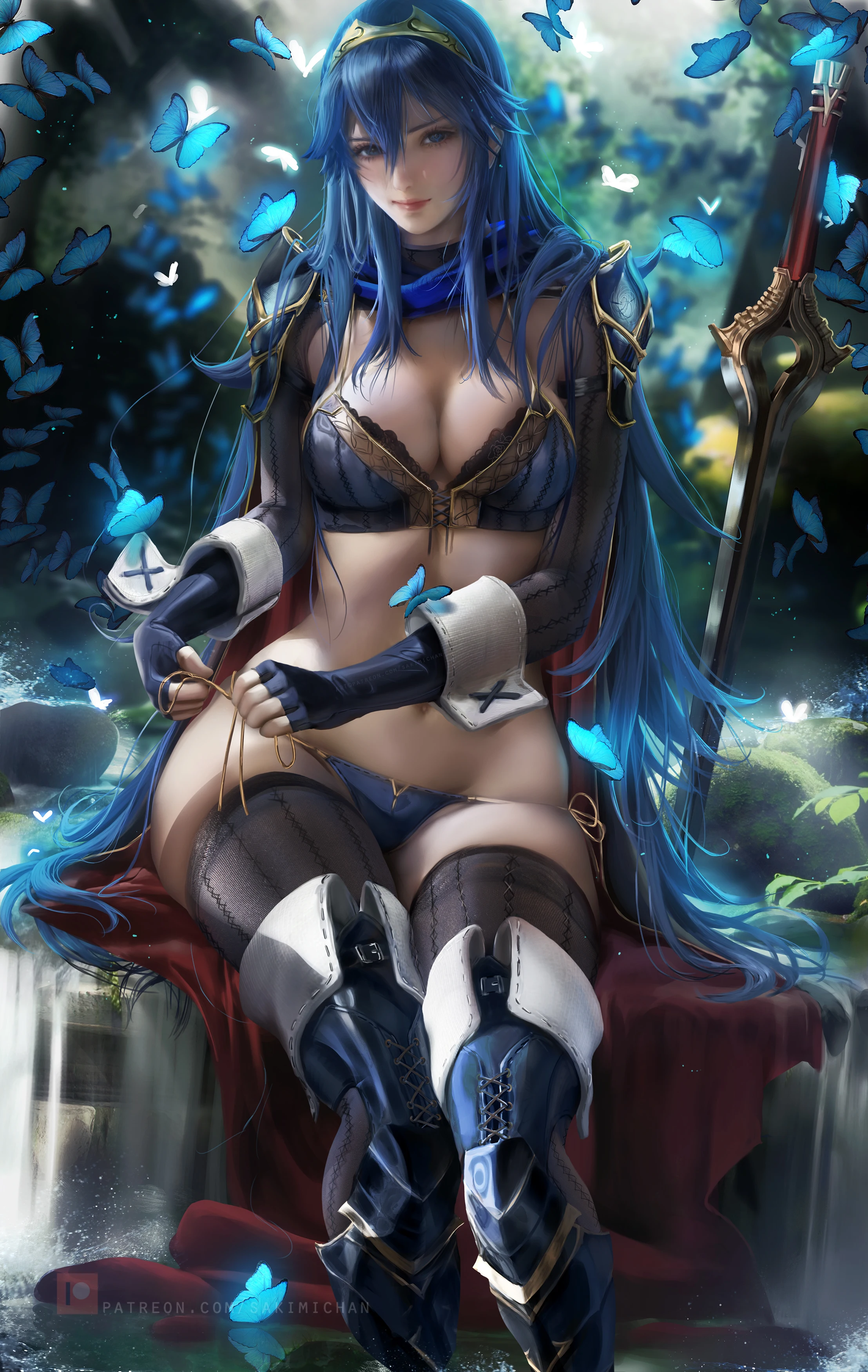 Game Fire Emblem Lucina Hentai Big Boobs Anime Sexy Naked Lady HD Print Canvas Manga Poster Living Room Bedroom Handing Picture