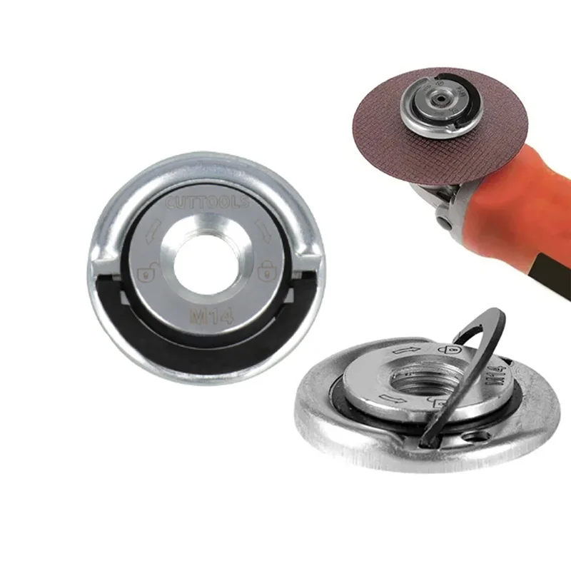 

M14 Quick Release Self-Locking Grinder Pressing Plate Flange Nut Power Chuck Nut Pressing Plate Power Replacement Clamping Tool